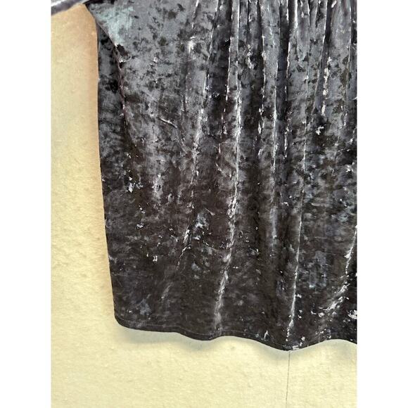 Crushed Velvet Off-Shoulder Peasant Top โ Fairygrunge Coquette S - Picture 3 of 9